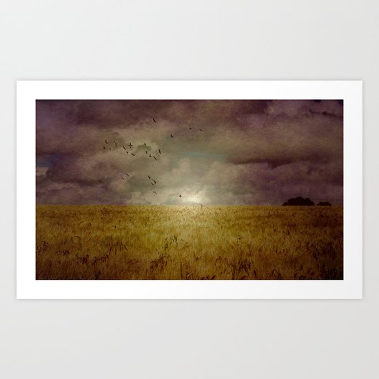 When we walked in fields of gold Art Print