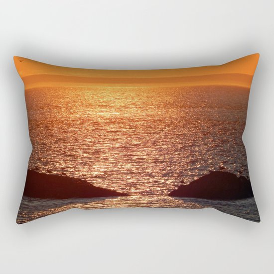 Orange Skies at Sunset Rectangular Pillow