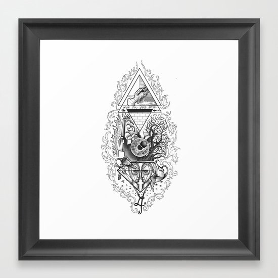 Tattoo Music Tribute To Pinkfloyd Framed Art Print By Gewoonjas Society6