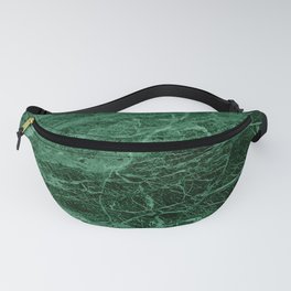 Dark emerald marble texture Fanny Pack