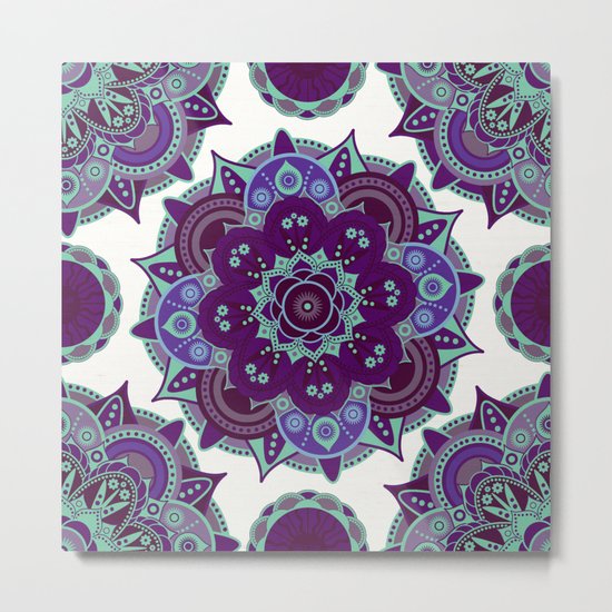 Third Eye Chakra Mandala Metal Print
