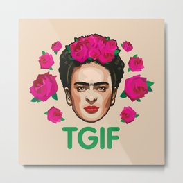 Frida Kahlo Metal Print | Illustration, People, Pop Art, Graphic Design 