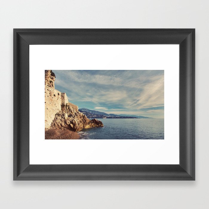 A Monaco View of the French Riviera Framed Art Print