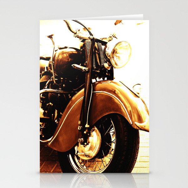 Motorcycle-Sepia Stationery Cards