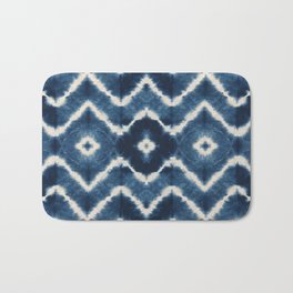 Shibori, tie dye, chevron print Bath Mat