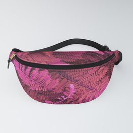 Crazy colored nature serie: pink fern leaves Fanny Pack