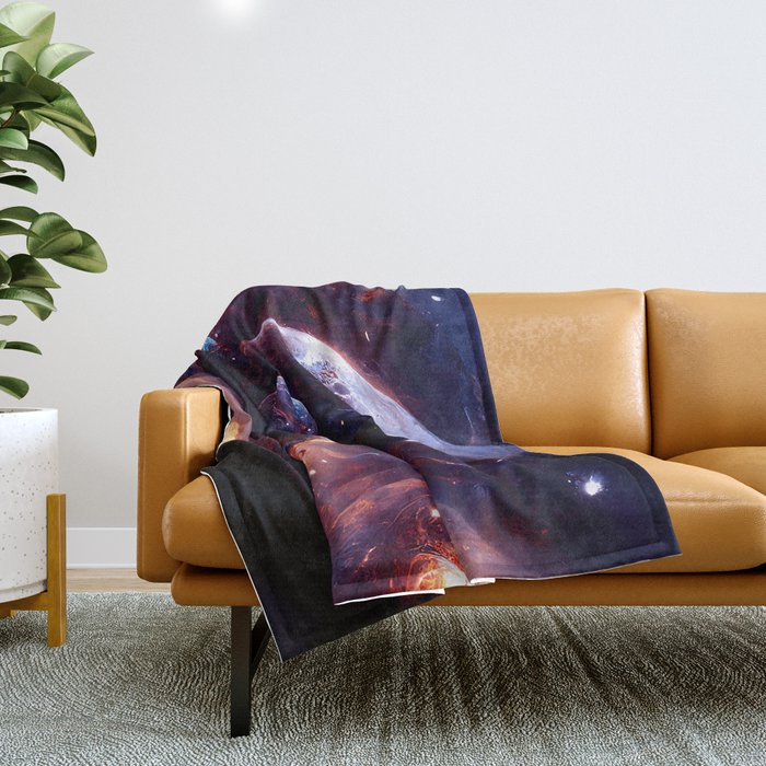 Nebula City Throw Blanket
