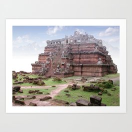 Temple on the Edge of Heaven Art Print