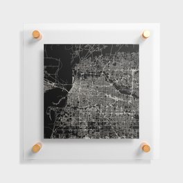 Memphis USA - B&W City Map Floating Acrylic Print
