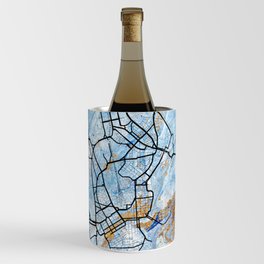 Helsinki - Finland Jessamine Marble Map Wine Chiller