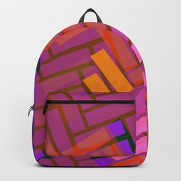 Pop Colored Blanks Backpack | Warm, Harmony, Structure, Digital, Brick, Graphicdesign, Pattern, Movement, Geometry, Color 