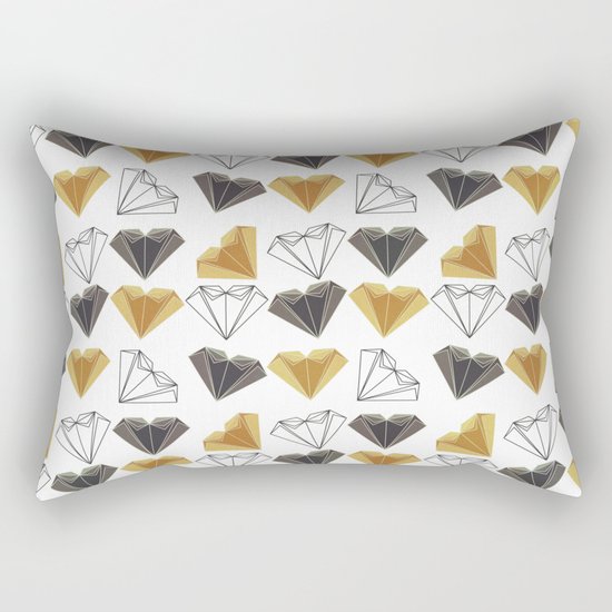 A heart is made of ... paper, scissors, rock Rectangular Pillow
