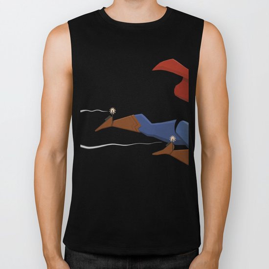 superheroes in the wild west Biker Tank