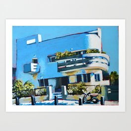 Bauhaus Blue Art Print