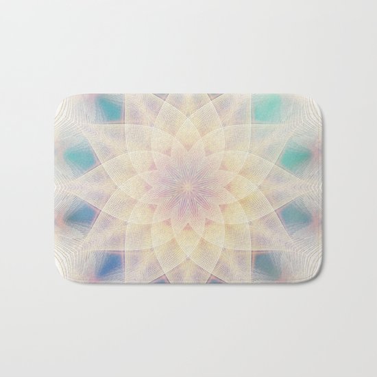 Water Lily Mandala Bath Mat