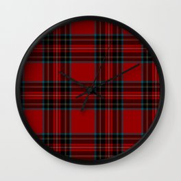 Red Tartan 2 Wall Clock | Punk, Tartan, Color, Pattern, Plaid, Red, Egirl, Vsco, Hipster, Aesthetic 