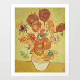 Vincent's sunflowers Art Print