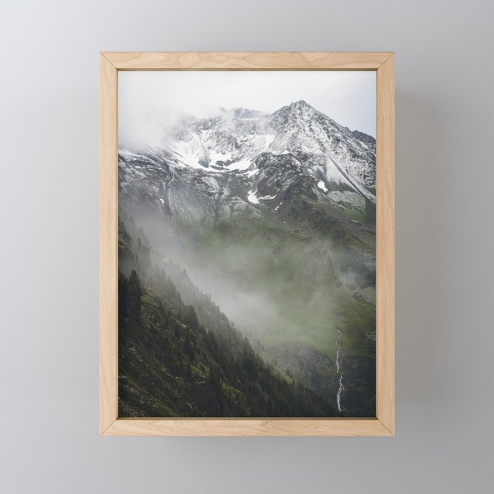 Mysterious mountains Framed Mini Art Print