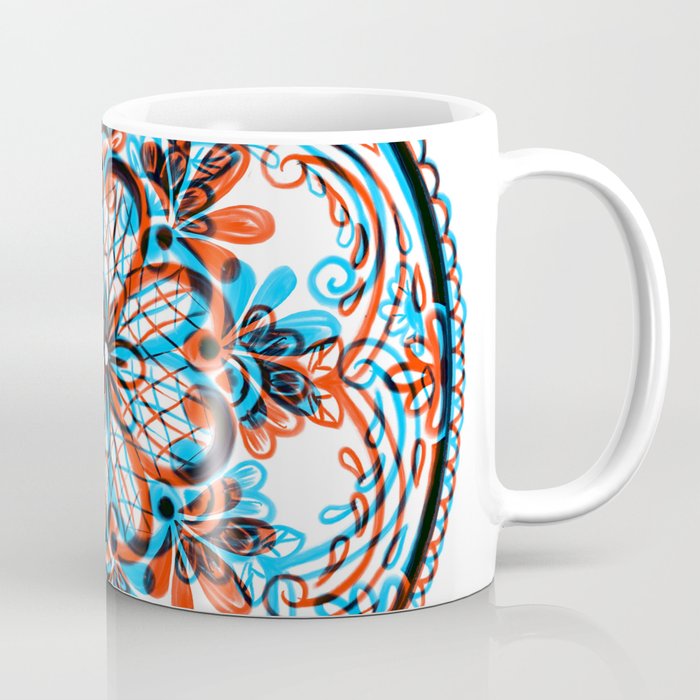 Talavera Overprint Mexican Pottery Design Coffee Mug