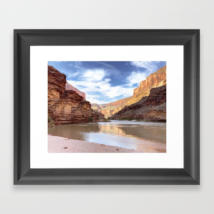 Grand Canyon beach view Framed Art Print