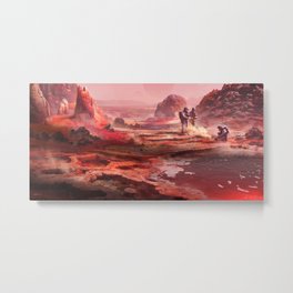 Red Metal Print | Sci-Fi, Illustration, Digital, Painting 