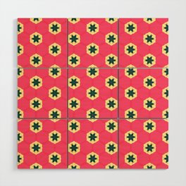 Retro texture - geometrical pattern  -  interior design265 - multicolor Wood Wall Art