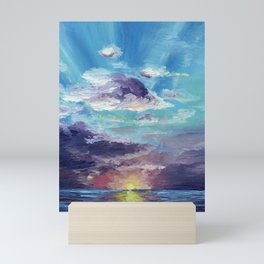 The journeying sunset Mini Art Print
