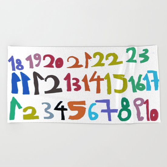 NUMBERS Beach Towel
