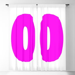 0 (Magenta & White Number) Blackout Curtain