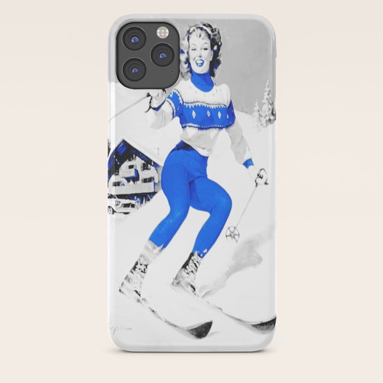 Snow Bunny Pin Up Girl Blue Iphone Case By Purelove Society6