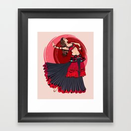 Red Salsa Women Framed Art Print