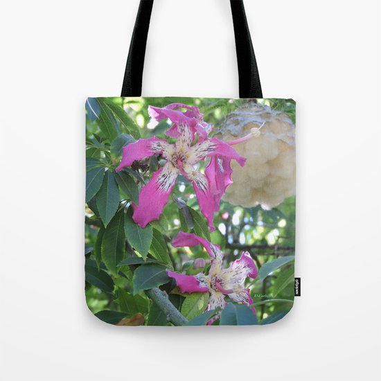 Silk Floss Tree Blossom & Fluff Tote Bag