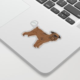 Brussels Griffon dog breed funny dog fart Sticker