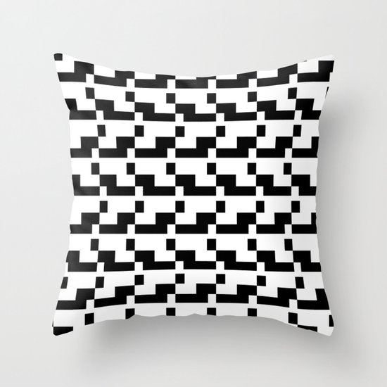 Blankaart Black & White Pattern Throw Pillow