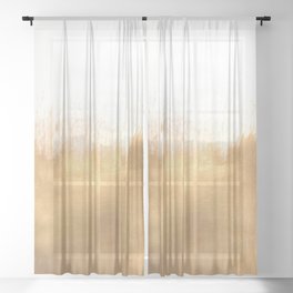 Brushed Gold Sheer Curtain