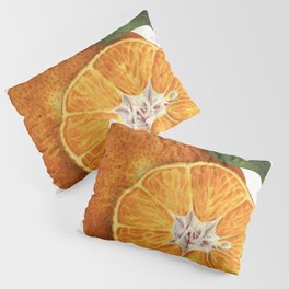 Delicious Orange Tangerine Illustration Pillow Sham