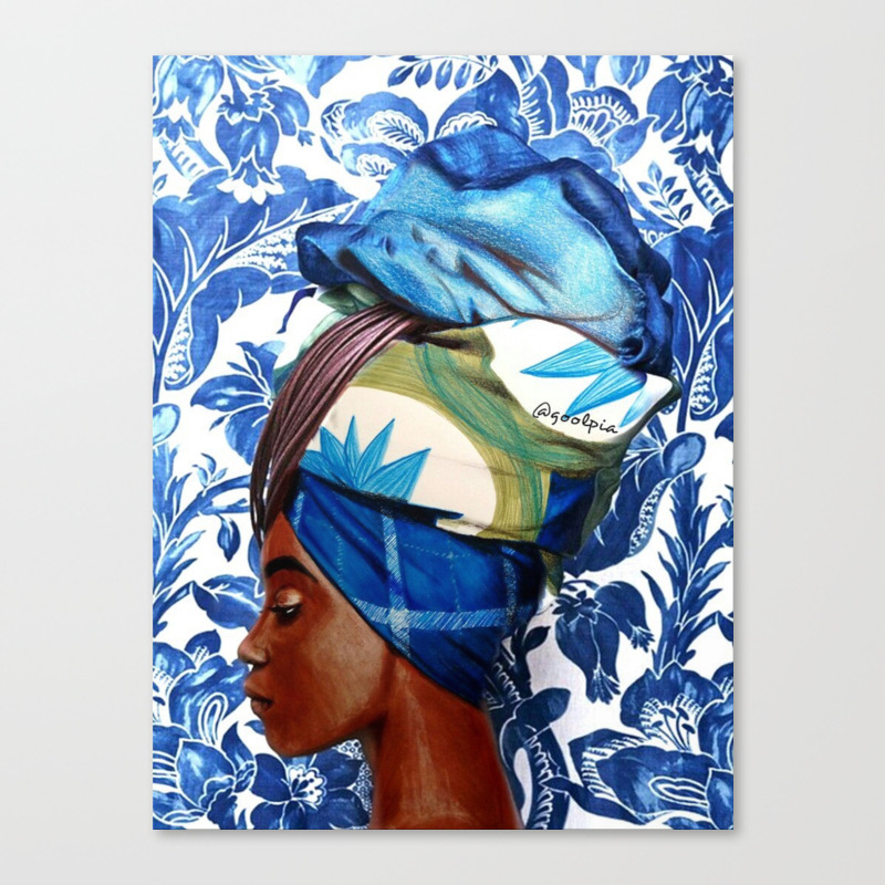 Turban Lady Canvas Print By Goolpictures Society6