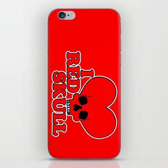 I H E A R T R E D S K U L L iPhone Skin
