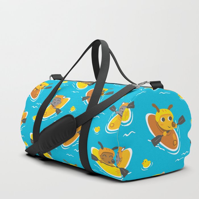 Cats and Dogs in Canoes Duffle Bag
