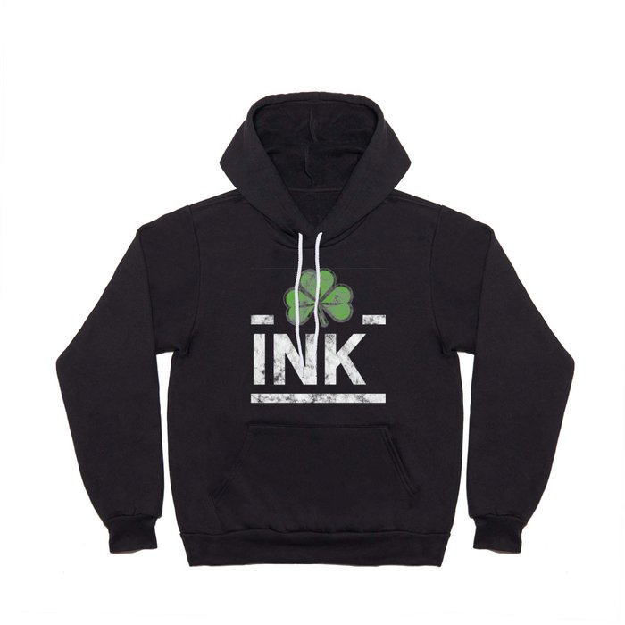 DRINK UP - Irish Designs, Qoutes, Sayings - Simple Writing With a Clover Hoody