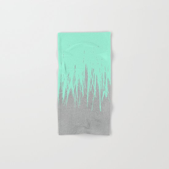 Fringe Concrete Mint Hand & Bath Towel