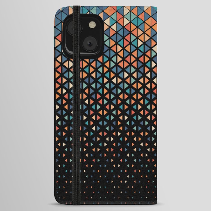 Colorful abstract triangles iPhone Wallet Case