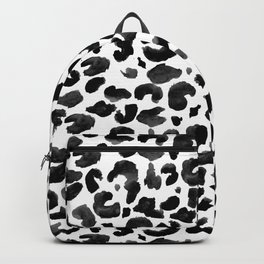 Leopard Print Black & White Backpack