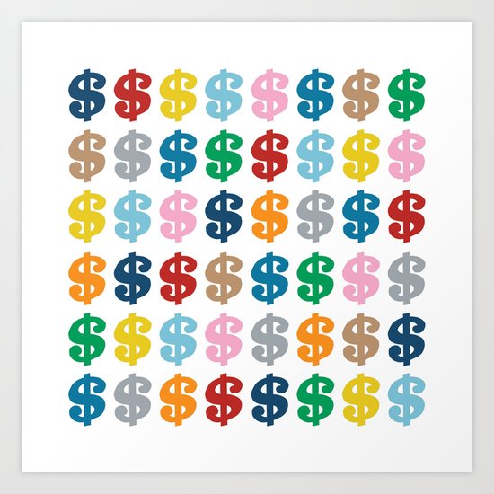 Colourful Money 48 Art Print