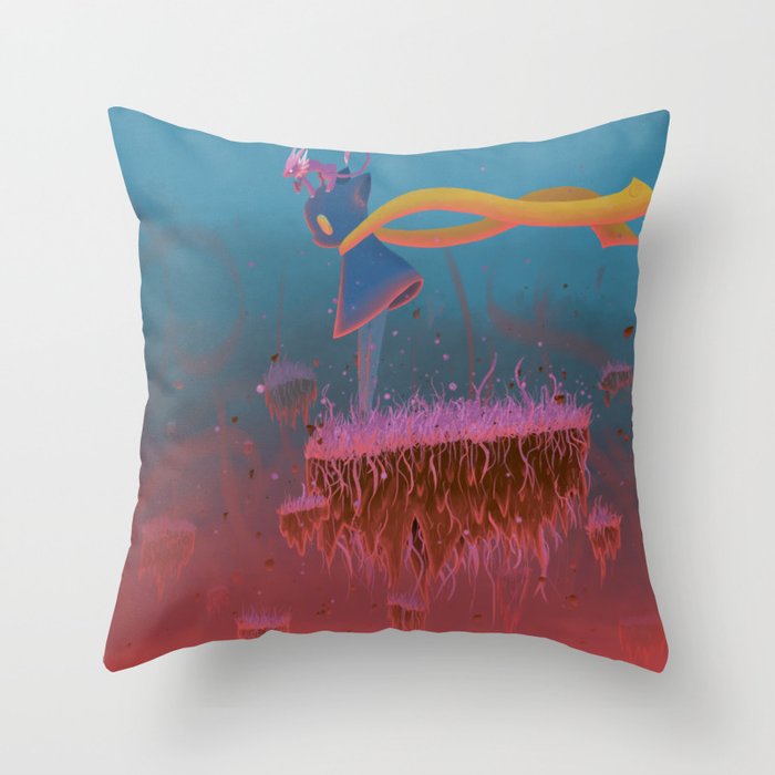 The Crimson Abyss Throw Pillow
