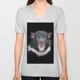 Spiked Tasmanian Devil V Neck T Shirt