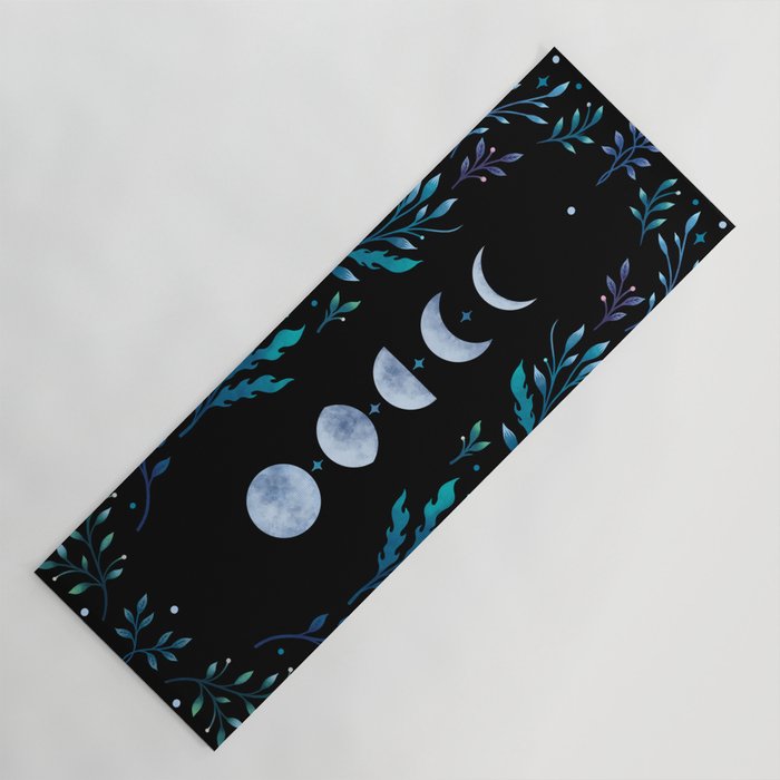 Moonlight Garden - Blue Yoga Mat