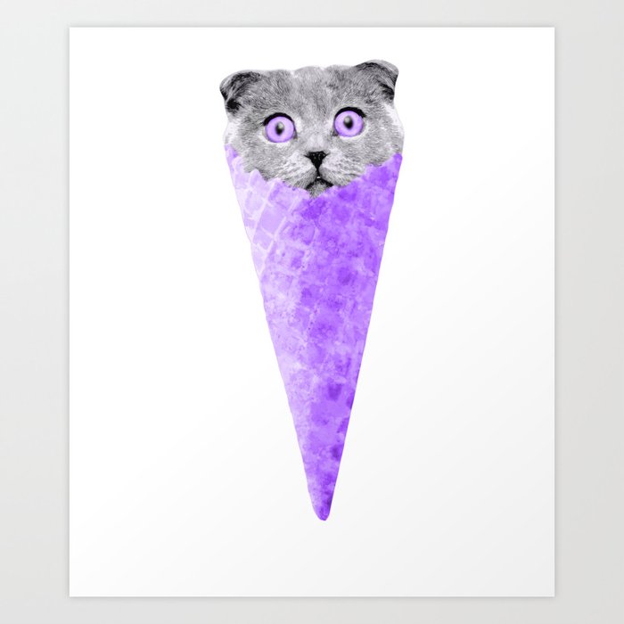 purple cat clipart