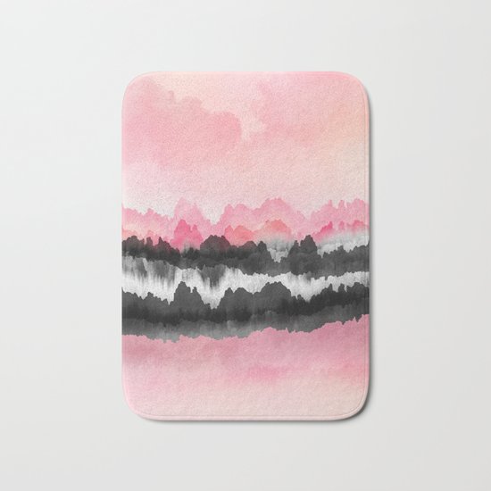 Pink Mountains Bath Mat