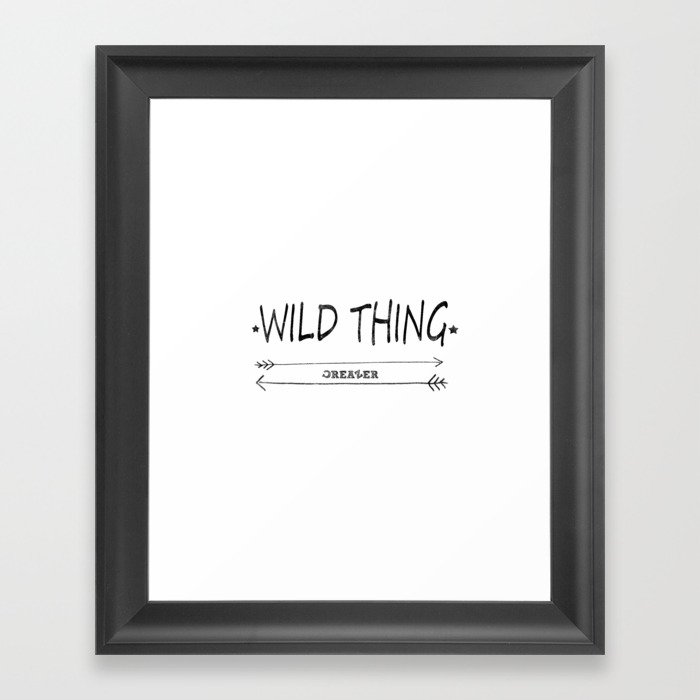 wild thing Framed Art Print